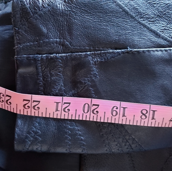 Leather Patchwork Coat - Picture 8 of 8